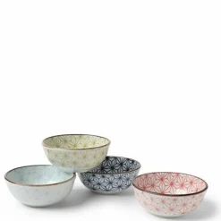 Asanoha 3 oz. Sauce Dish Tea Bowl Set Made in Japan Available at Miya.