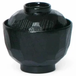 Black 8 Oz. Soup Bowl With Lid
