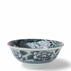 Black Ko-Imari Carp Bowl 8-1/4"