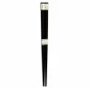 Black lacquered short chopsticks.