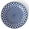 Blue & white rain design dinner large plate made in Japan available at Miya.