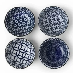 Blue and white ceramic sauce dish set made in Japan available at Miya!