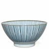 Blue and White Sensuji Lines 7" Ramen Noodle Bowl from Japan at Miya.