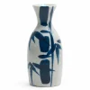 Blue Bamboo Design Authentic Japanese Sake Bottle Available at Miya.