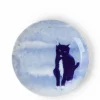 Blue Cat Sitting Plate