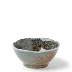 Blue Sand Crackle Sauce Bowl 3-1/2"
