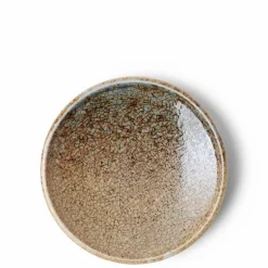 Blue Sand Crackle Sauce Dish 4"