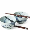 Blue Sumi 5" Bowl For Two Set at Miya