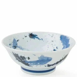 Blue Sumi 8.5" Noodle Bowl from Japan at Miya