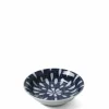 Blue Textile Raindrops Sauce Dish