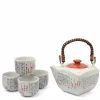 Calligraphy White Tea Set at Miya