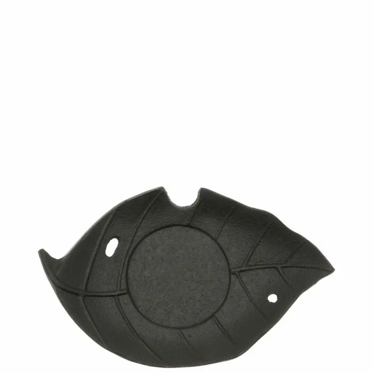 Cast Iron Black Leaf Coaster