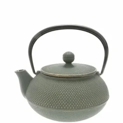Cast Iron Green/Bronze Hobnail Teapot 0.65L