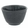 Cast Iron Teacup Black Hobnail