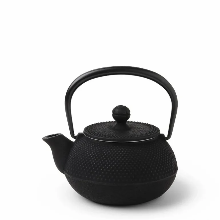 Cast Iron Teapot Black Hobnail 0.325L