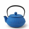 Cast Iron Teapot Gold Azure Chrysanthemum