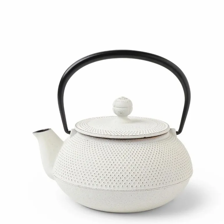 Cast Iron Teapot Gold Linen Hobnail 0.65L