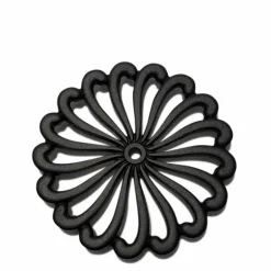 Cast Iron Trivet Mum Black 8.25"
