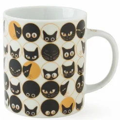 Cat Eyes White Mug at Miya