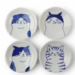 Cat Face 4.75" Plate Set