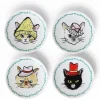 Cats in Hats Mini Plate Set by Jewel Japan available at Miya.