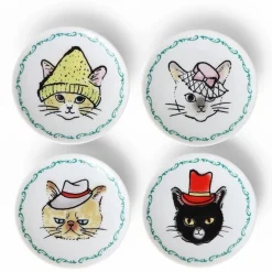 Cats in Hats Mini Plate Set by Jewel Japan available at Miya.