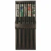 Chopsticks Set Antique Byobu Black
