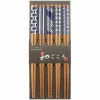 Chopsticks Set Bamboo Waka Blue/White