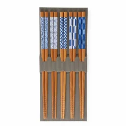 Chopsticks Set Blue & White Patterns