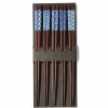 Chopsticks Set Wood Aizome Patterns
