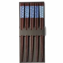 Chopsticks Set Wood Aizome Patterns