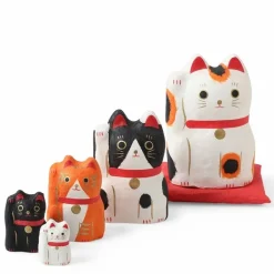 Figurine Fortune Cat Nesting Doll Set
