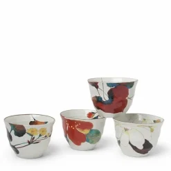 Floral Design Teacup Set Made in Japan Available at Miya.