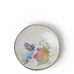 Floral Mini Plate Rainbow Leaves