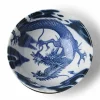 Flying Dragon Themed Bowls in Blue and White Mae in Japan available at Miya.