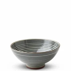 Green Celadon Geometric Chevron Pattern Rice Bowls Made in Japan Available at Miya.