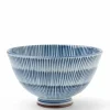 Hoso Tokusa Blue and White 4.25" Rice Bowl at Miya