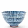 Hoso Tokusa Blue and White 4.75" Rice Bowl at Miya