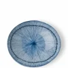 Hoso Tokusa Blue and White 6.25" x 5.5" Oval Bowl at Miya