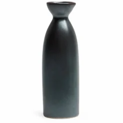 Iron Glaze Black Matte 8 oz. Sake Bottle at Miya
