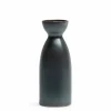 Iron Glaze Black Matte 4 oz. Sake Bottle at Miya