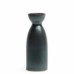 Iron Glaze Black Matte 4 oz. Sake Bottle at Miya