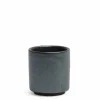 Iron Glaze Dark Gray Sake Cup at Miya