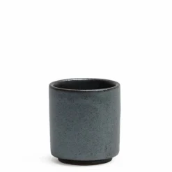 Iron Glaze Dark Gray Sake Cup at Miya