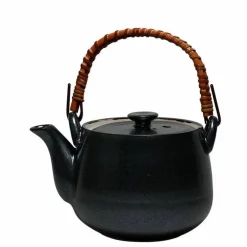 Iron Glaze  6" x 4.5" x 7" h 22 oz. Teapot at Miya