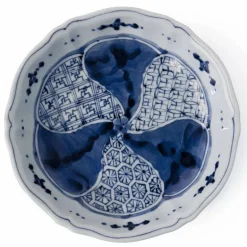 Japanese Blue & White Dessert Plate at Miya