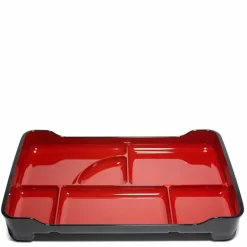 Lacquered Lunch Tray 14" X 9.5" - Red