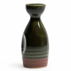 Oribe Green Authentic Japanese Sake Bottle Available at Miya.