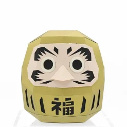 Paper Craft Daruma Gold Small