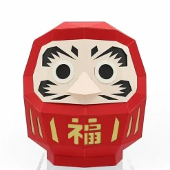 Paper Craft Daruma Red Medium